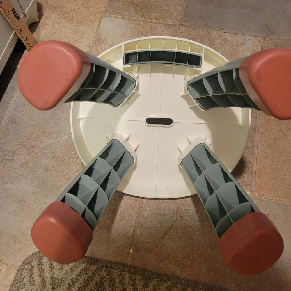 Dinosaur Themed Kids Stool Chair in Green and White Heavy Plastic - Picture 7 of 7